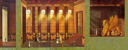 Comparemos a maçonaria simbólica as partes do templo de Israel, o Atrio